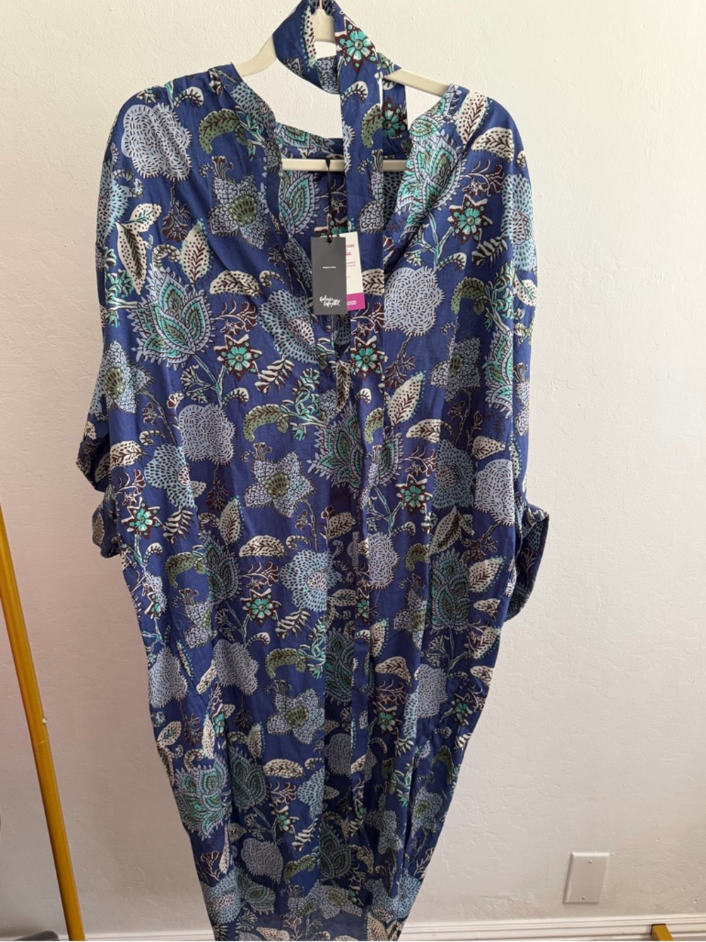 Galleries Lafayette Haussmann 100% organic cotton  Swim Coverup Tunic NWT